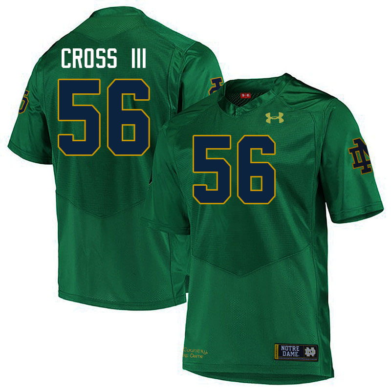 Men #56 Howard Cross III Notre Dame Fighting Irish College Football Jerseys Stitched-Green